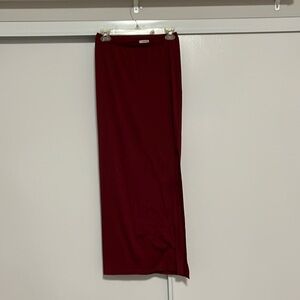 Maroon maxi skirt